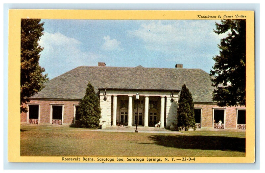 c1930's Roosevelt Baths Saratoga Spa, Saratoga Spring New York NY Postcard