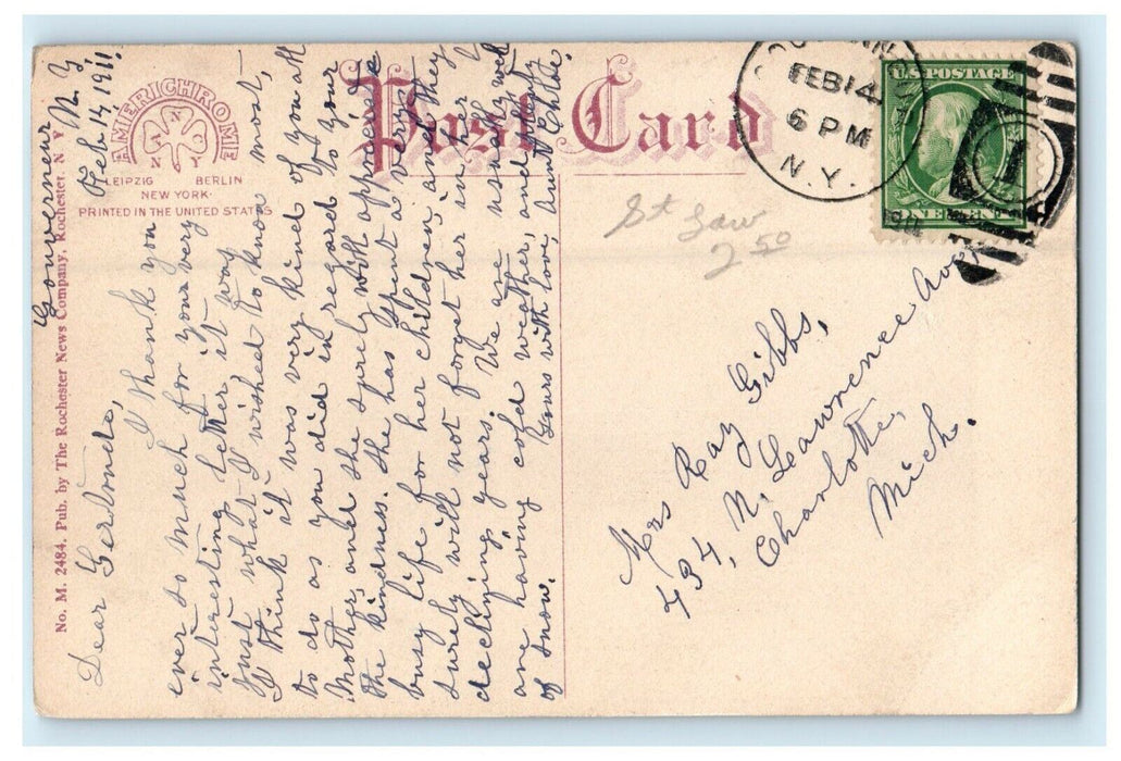 1911 Dodge's Grove And Old Land Office Gouverneur New York NY Antique Postcard