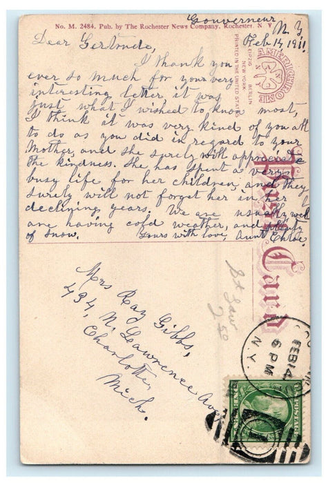 1911 Dodge's Grove And Old Land Office Gouverneur New York NY Antique Postcard