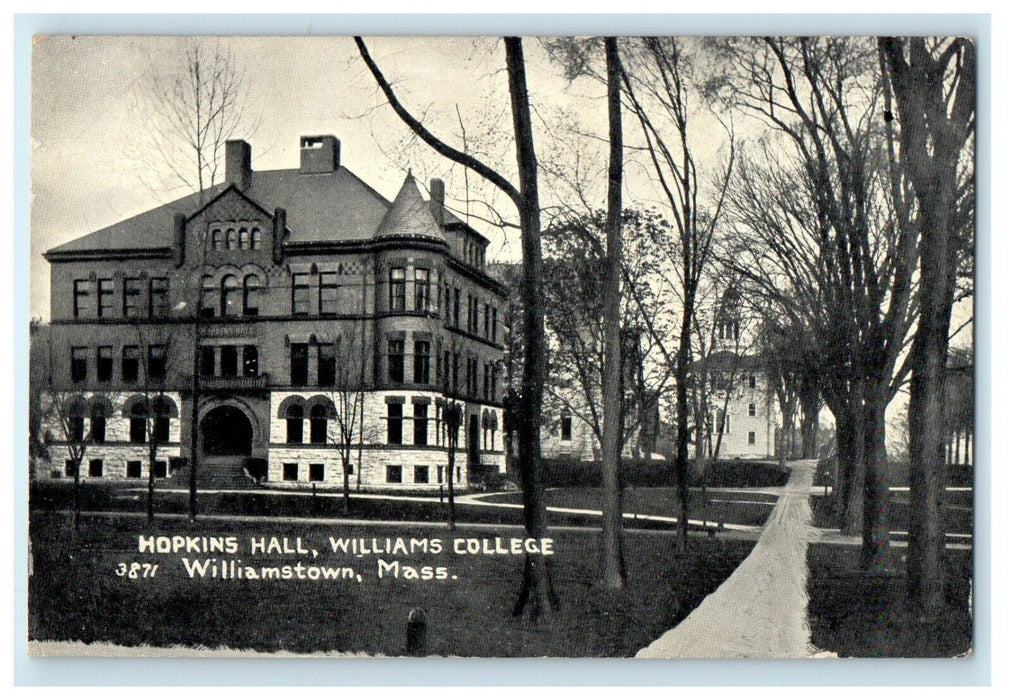 c1910 Hopkins Hall, William College Williamstown Massachusetts MA Postcard