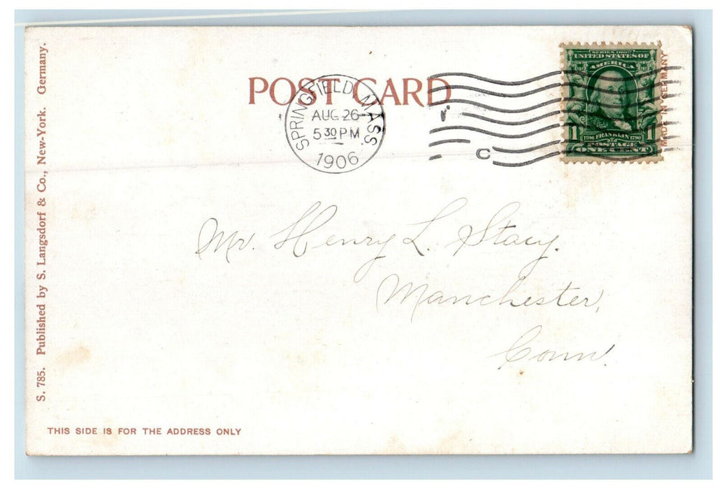 1906 Union Depot, Springfield, Massachusetts MA Antique Posted Postcard