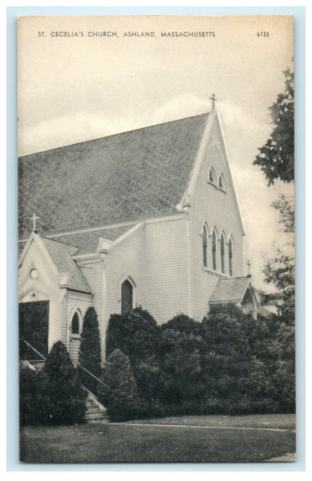 c1910 Cecelia's Church Ashland Massachusetts MA Unposted Postcard