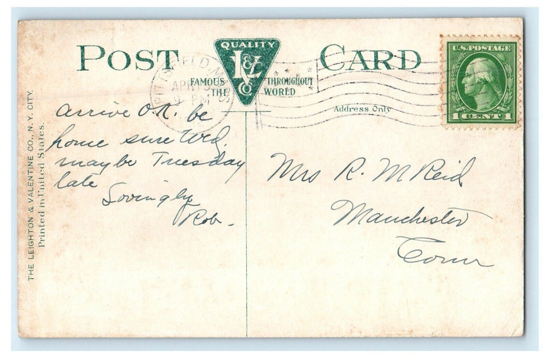 1912 Museum Of Natural History Street View Pittsfield Massachusetts Postcard