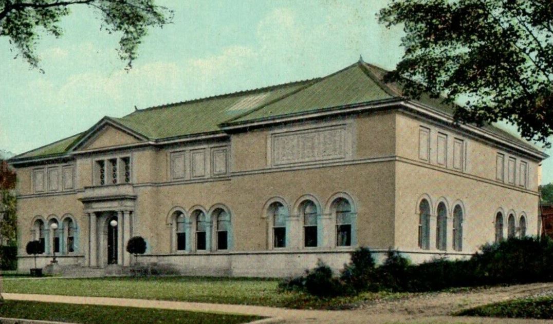 1912 Museum Of Natural History Street View Pittsfield Massachusetts Postcard