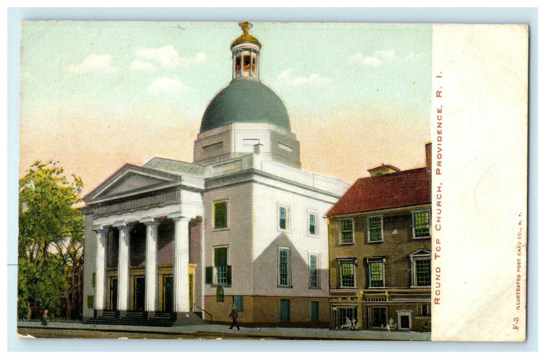 1905 Round Top Church, Providence Rhode Island RI Antique Postcard