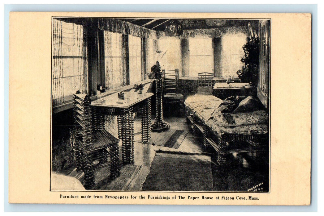 c1920 The Paper House at Pigeon Cove, Massachusetts MA Antique Unposted Postcard