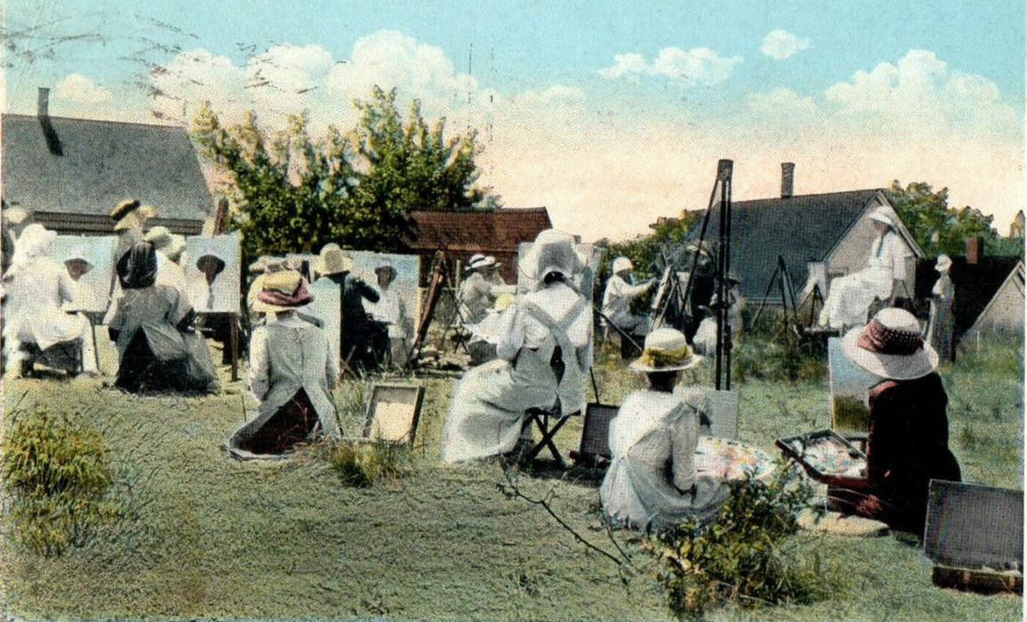 1919 Artists At Work, Provincetown, Massachusetts MA Antique Posted Postcard
