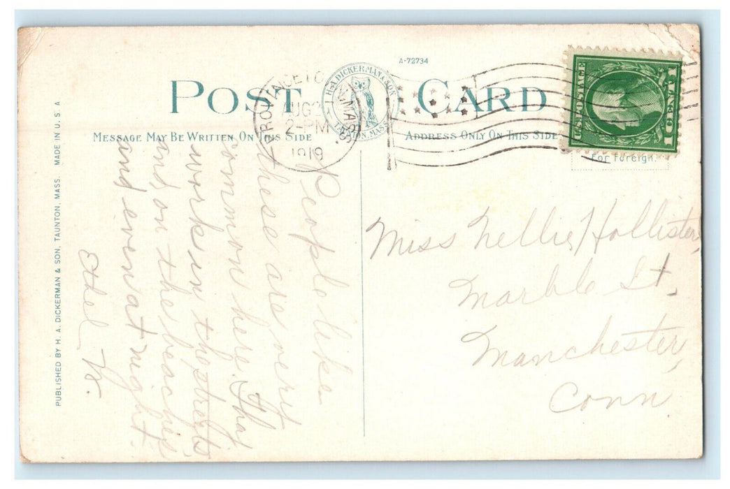 1919 Artists At Work, Provincetown, Massachusetts MA Antique Posted Postcard