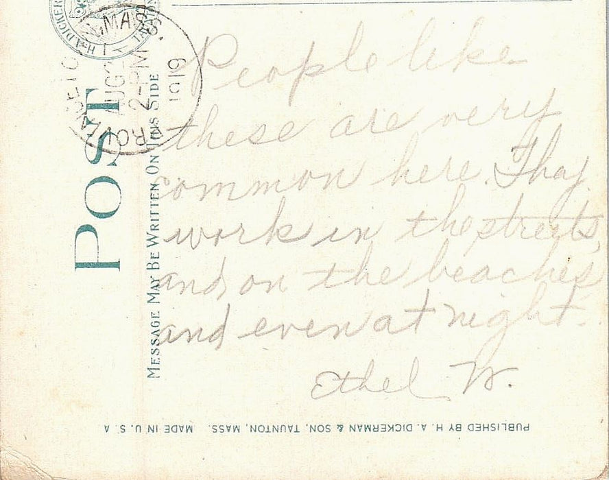 1919 Artists At Work, Provincetown, Massachusetts MA Antique Posted Postcard