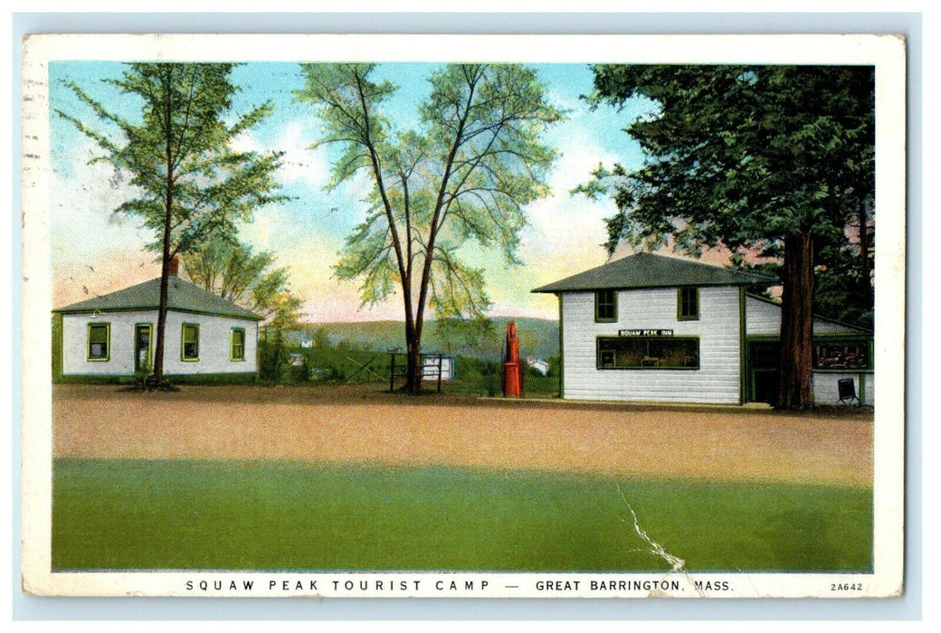 1933 Squaw Peak Tourist Camp Great Barrington Massachusetts MA Vintage Postcard