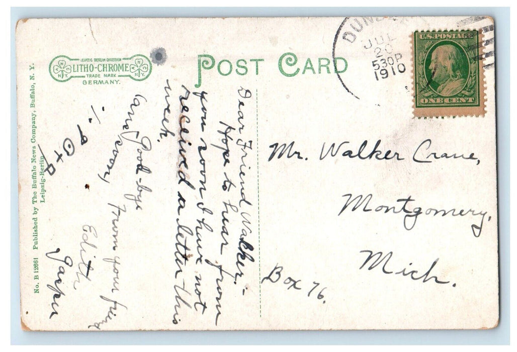 1910 Elmira College Building Elmira Indiana IN Posted Antique Postcard