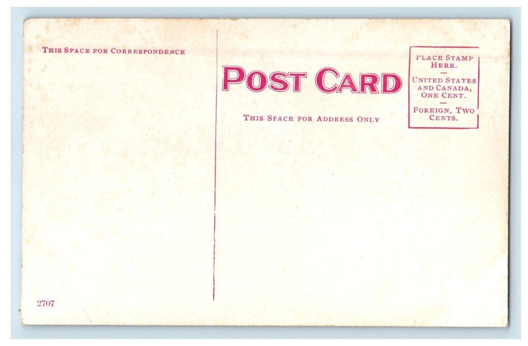 c1910's High School Building Street View Fort Wayne Indiana IN Antique Postcard
