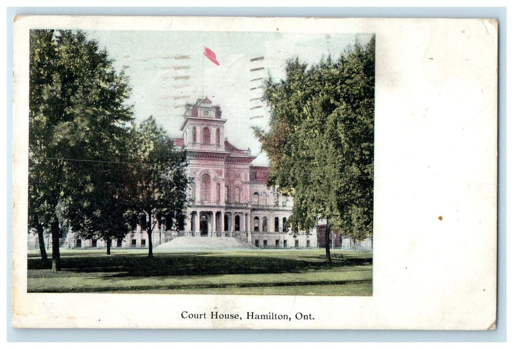 1913 Court House Building Hamilton Ontario Canada Posted Antique Postcard