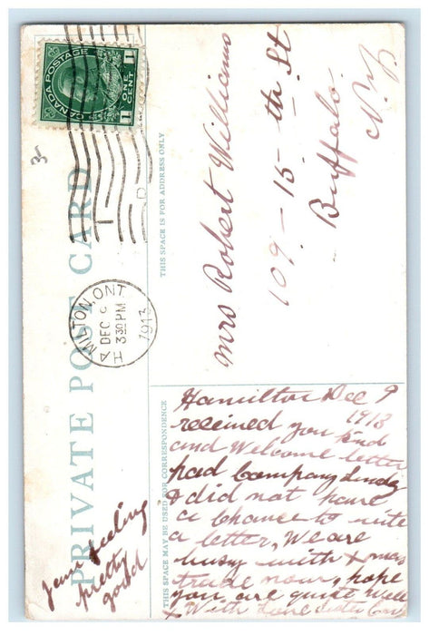 1913 Court House Building Hamilton Ontario Canada Posted Antique Postcard