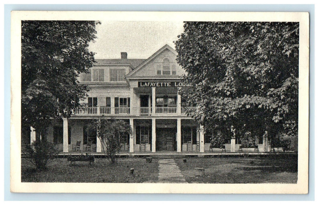 1924 Lafayette Lodge, Worthington Massachusetts MA Advertising Posted Postcard