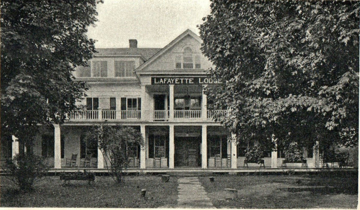 1924 Lafayette Lodge, Worthington Massachusetts MA Advertising Posted Postcard