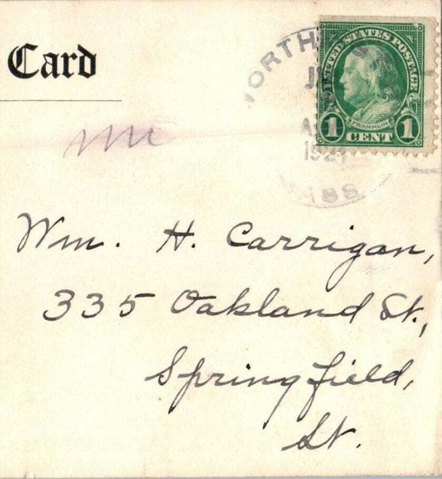 1924 Lafayette Lodge, Worthington Massachusetts MA Advertising Posted Postcard