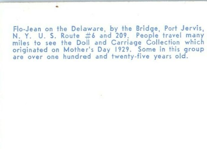 c1930's Flo-Jean Doll And Carriage Collection Port Jervis New York NY Postcard