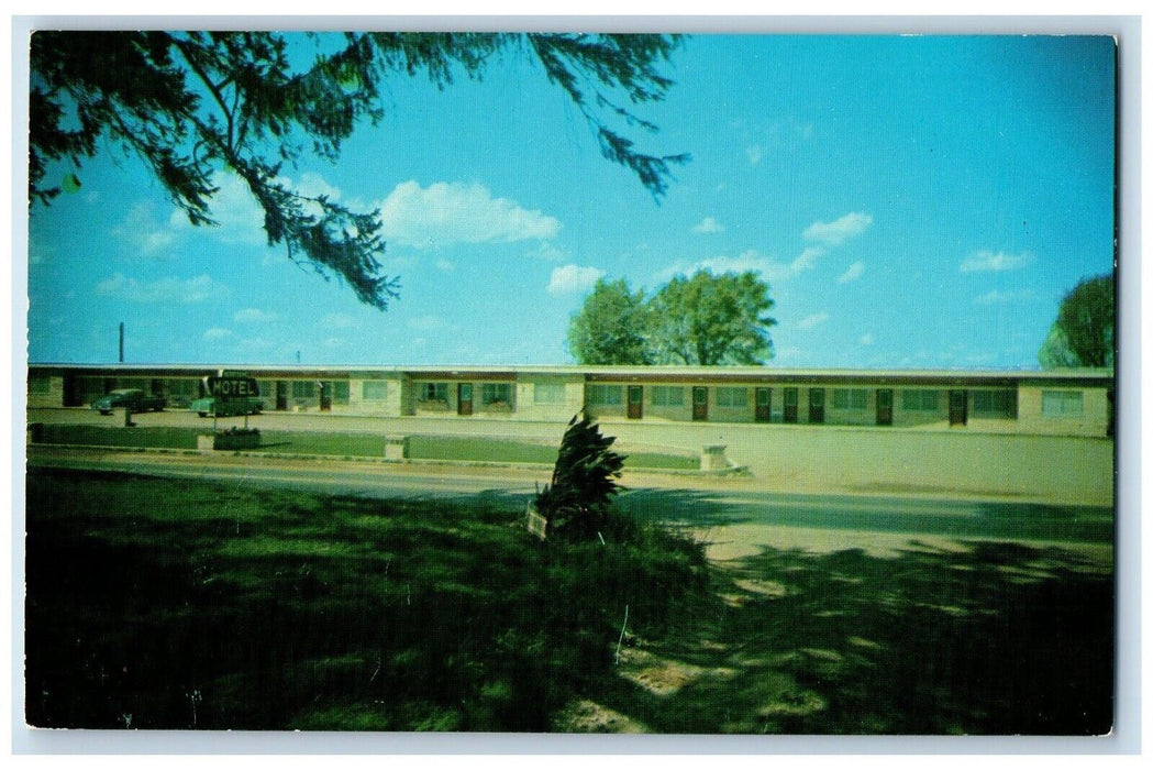 c1960's View Of Webster Motel Roadside Cars Angola Indiana IN Vintage Postcard