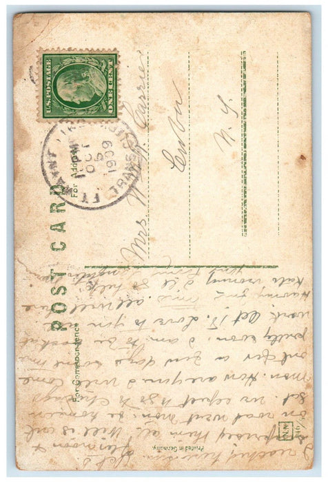 1909 Post Office Building Street View Fort Wayne Indiana IN Antique Postcard