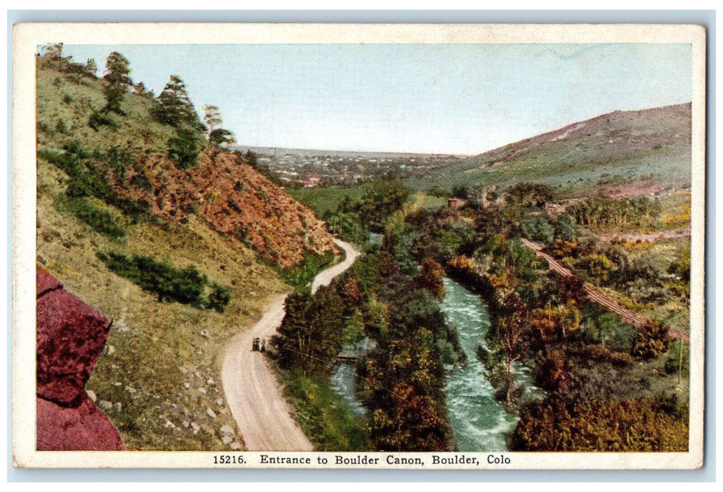 c1920's Entrance to Boulder Canon Boulder Colorado CO Unposted Postcard