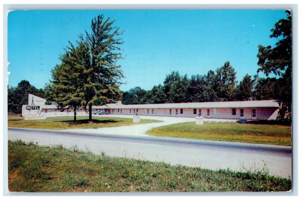 1955 Walker Motel Roadside View Cloverdale Indiana IN Posted Vintage Postcard