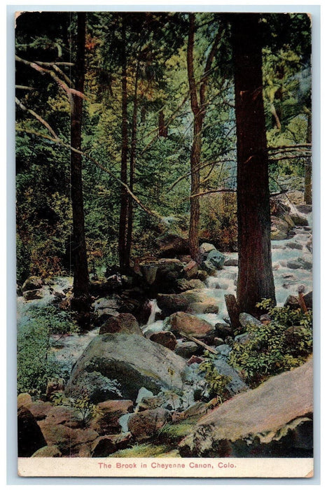 c1910 The Brook In Cheyenne Canon Colorado CO Antique Posted Postcard