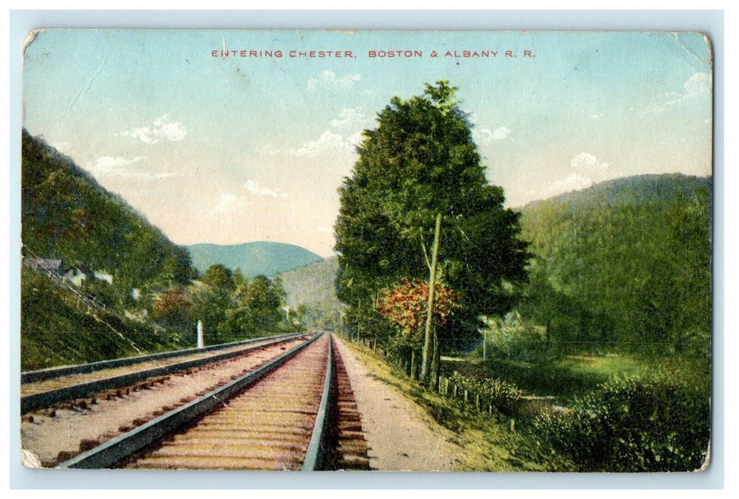 1922 Entering Chester Boston & Albany Railroad Massachusetts MA Vintage Postcard
