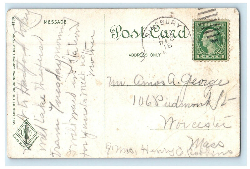1922 Entering Chester Boston & Albany Railroad Massachusetts MA Vintage Postcard