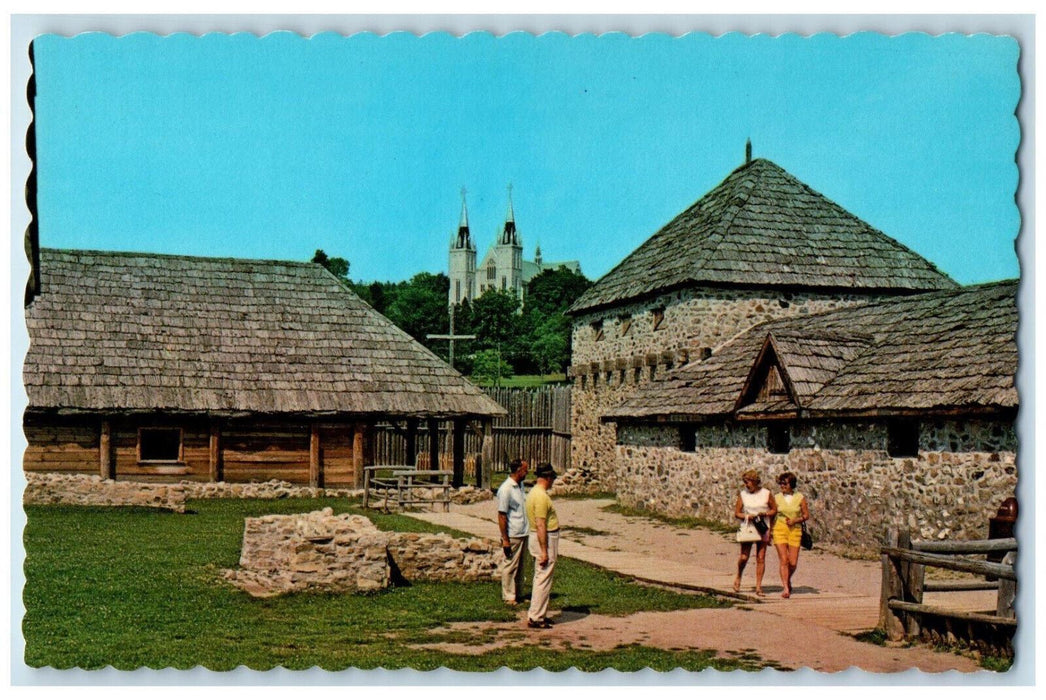 c1960's Sainte-Marie I and Martyrs Shrine Church Midland Ontario Canada Postcard