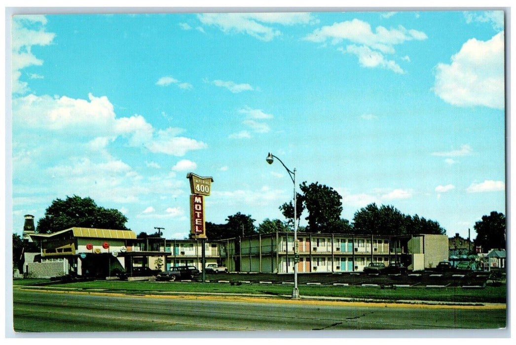 c1960's Imperial 400 Motel Roadside Cars Columbus Indiana IN Vintage Postcard