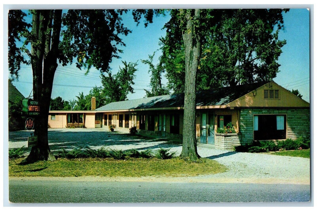 c1950's View Of Block Motel Elkhart Indiana IN Unposted Vintage Postcard