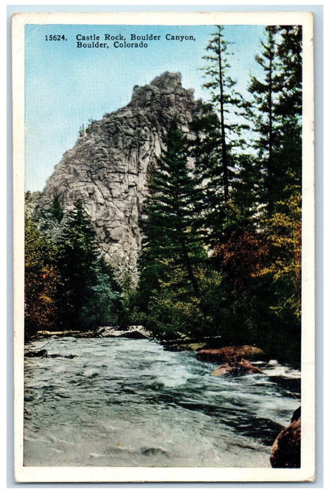 1934 Castle Rock Boulder Canyon Boulder Colorado CO Nederland CO Postcard