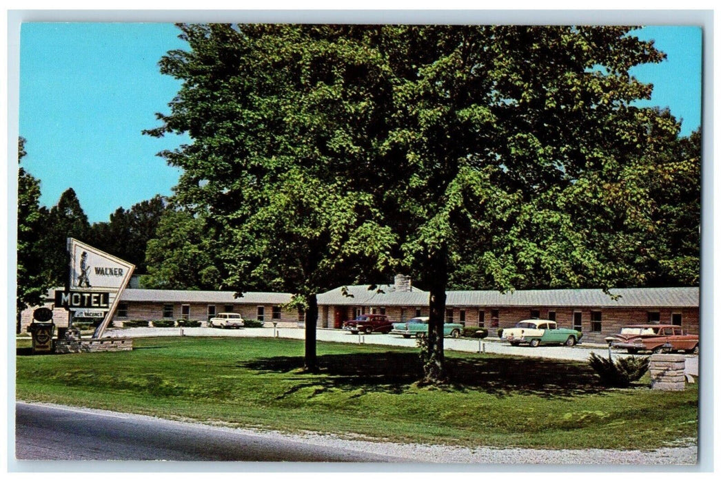 c1960's Walker Motel Cars Cloverdale Indiana IN Unposted Vintage Postcard