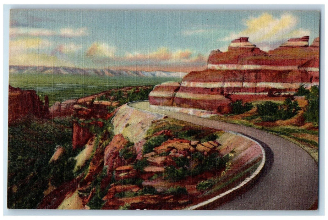 c1940's Monument Rim Drive Colorado National Monument West CO Postcard