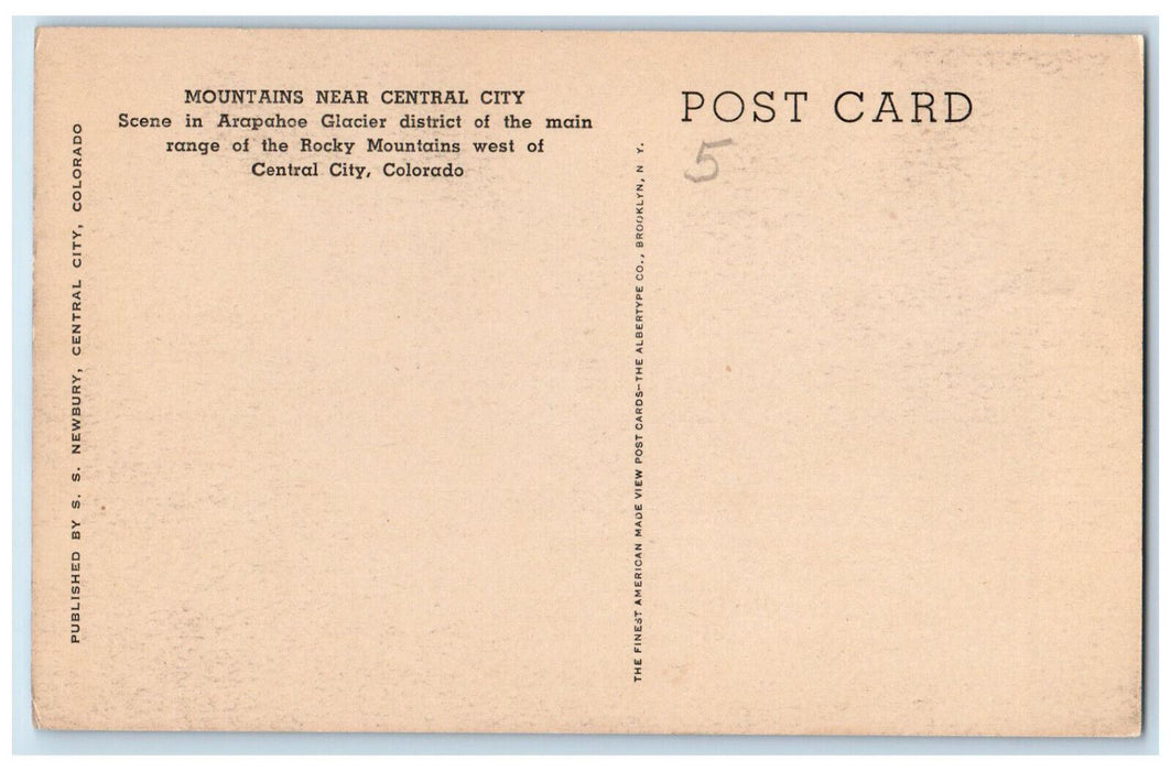 c1910's Arapahoe Glacier Scene Central City Colorado CO Antique Postcard