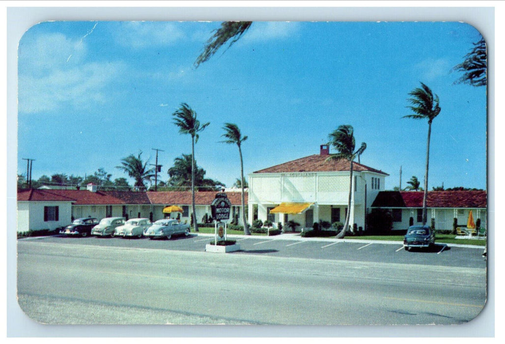c1950s Partial View, Southlands Motor Lodge West Palm Beach FL Postcard