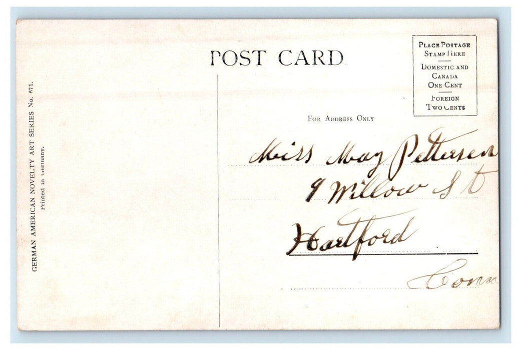c1910 Long Haired Cats Kittens Dog Posing Unposted Antique Postcard