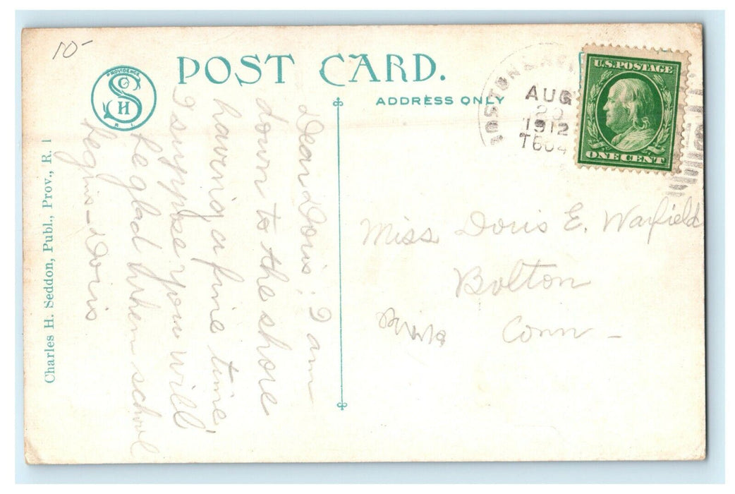 1912 Dance Hall, Rocky Point, Rhode Island RI Antique Posted Postcard