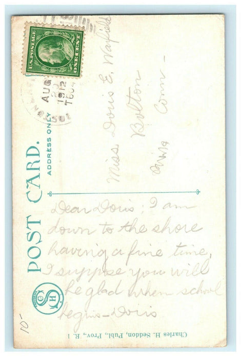 1912 Dance Hall, Rocky Point, Rhode Island RI Antique Posted Postcard