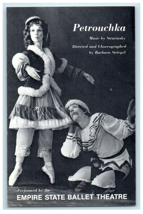 Empire State Ballet Theater Petrouchka Advertising Buffalo New York NY Postcard