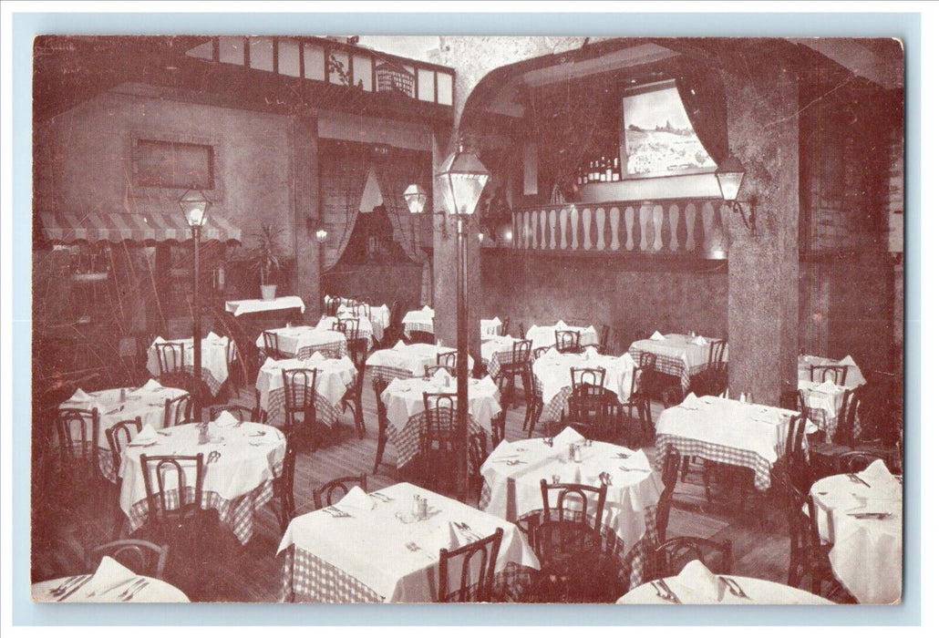 c1940s Backyard Restaurant Dining Area, Kearny St. San Francisco CA Postcard