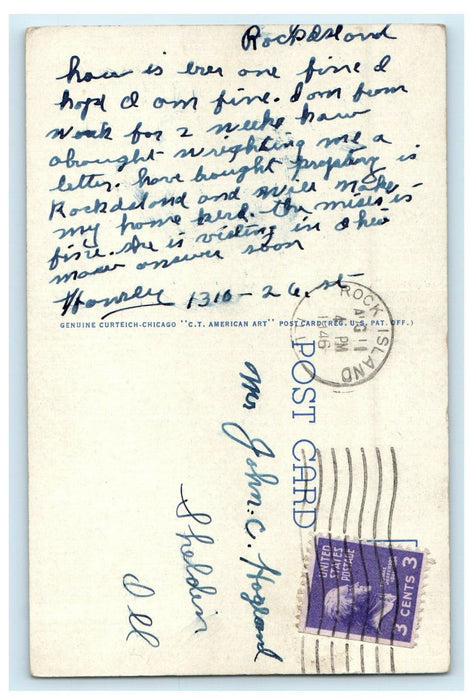 1946 Weaver Health Building and Stadium EKST College Richmond KY Postcard