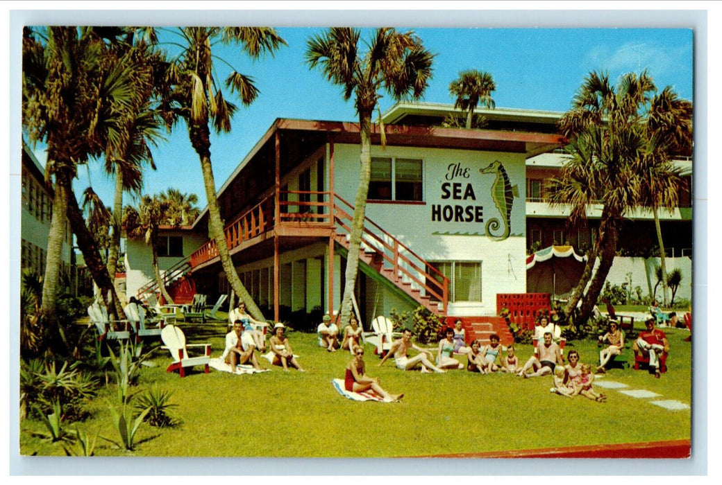 c1950s The Sea Horse, South Ocean Ave. Daytona Beach, Florida FL Postcard