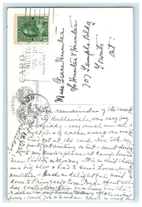1925 Queens University Kingston Ontario Canada CA Posted Cancel Postcard