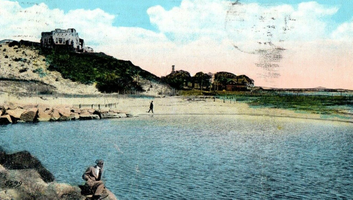 1927 View From New Breakwater Provincetown Massachusetts MA Vintage Postcard