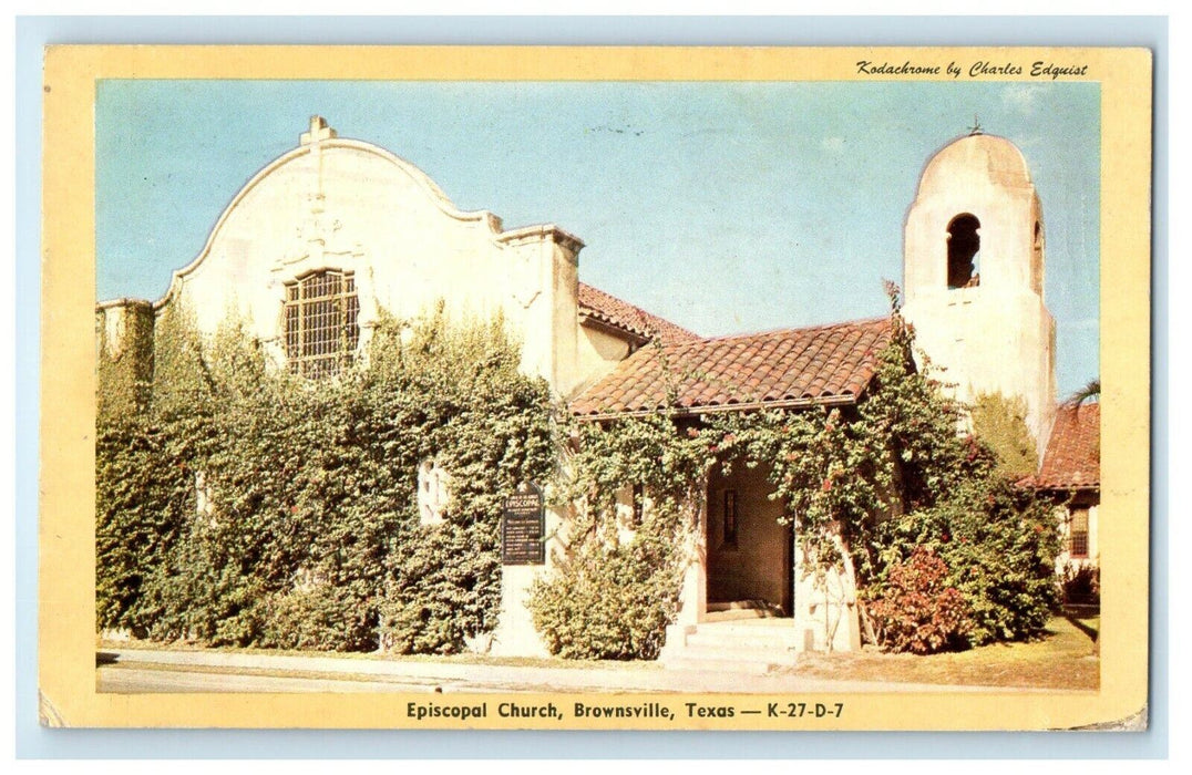 1947 Episcopal Church Brownsville Texas TX Posted Vintage Postcard