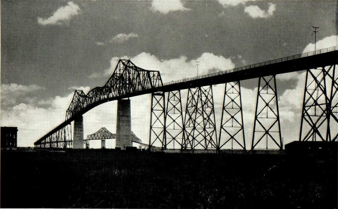 1940s Cooper River Bridge, Charleston South Carolina SC Antique Posted Postcard