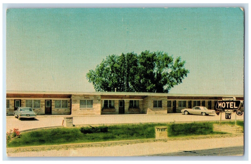 c1960's View Of Webster Motel Cars Angola Indiana IN Unposted Vintage Postcard