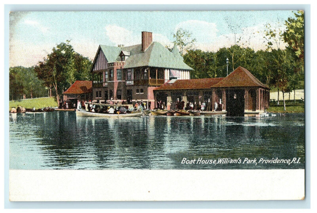 1905 Boat House, Williams Park, Providence, Rhode Island RI Postcard